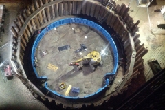 Rundschalung mit hydraulischem Klettergerüst